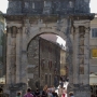 Triumphal Arch of the Sergii.  Erected in the 1st-century BC by Salvia Postuma Sergi who built this arch in honour of three male members of her family who had fought and died at the battle of Actium.